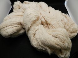 画像1: ☆特別価格『綿コットン１００％糸かせ糸16/1』生成り3かせ500g☆